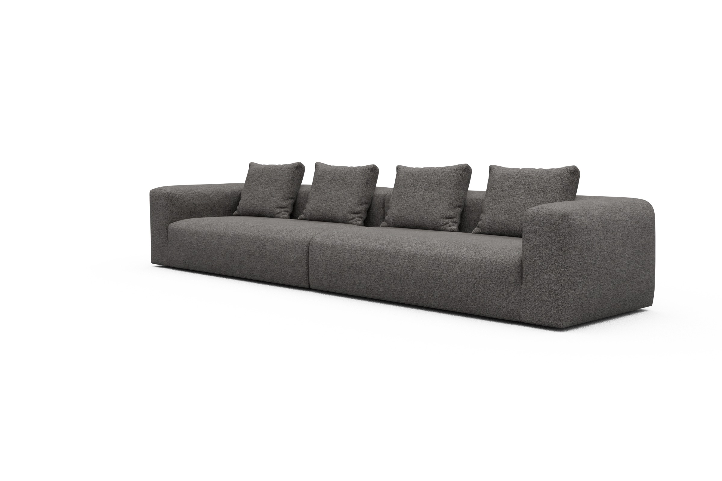 Sofa Modulares XXL Sofa Fred 5-Sitzer Carreno-Salt-and-Pepper