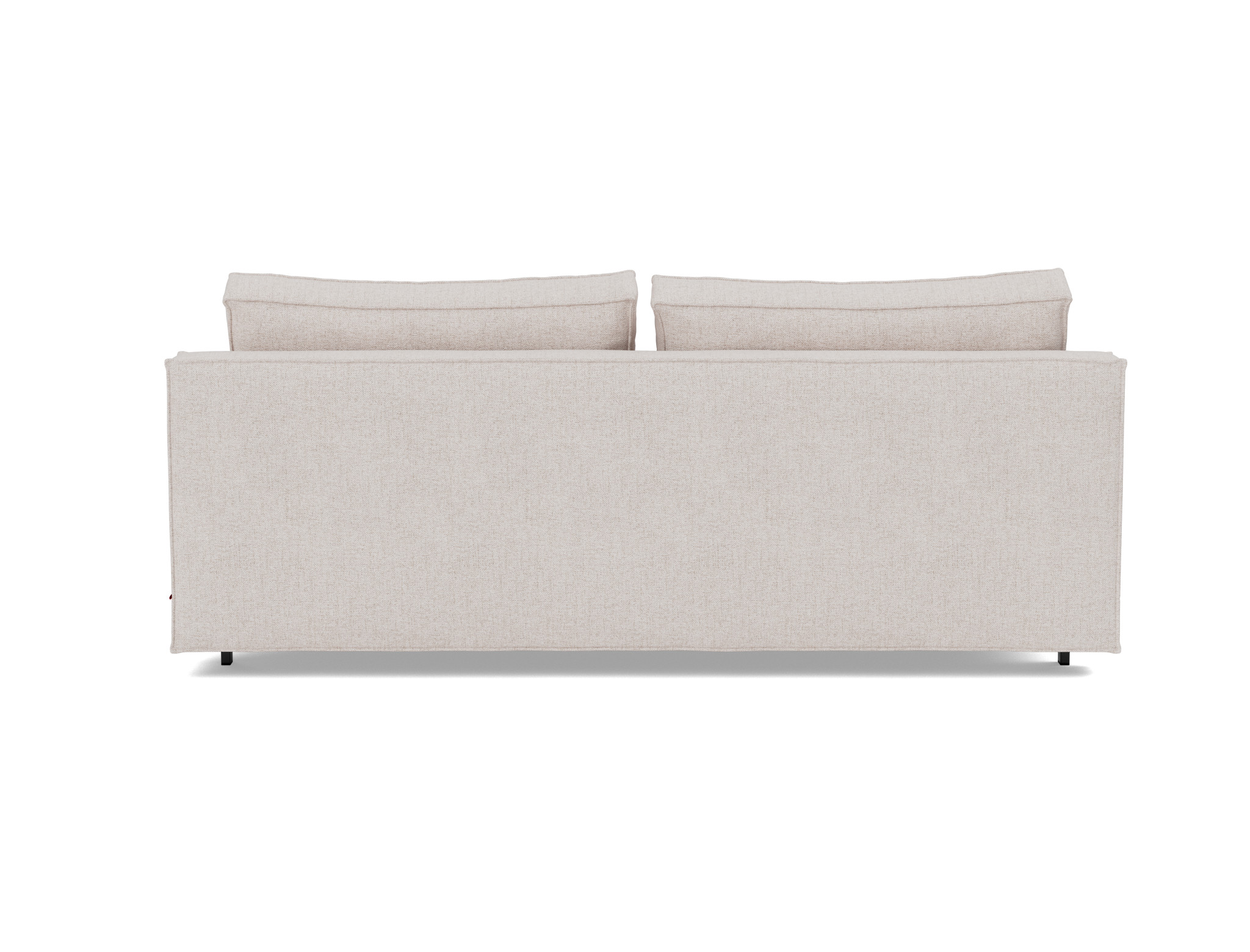 Schlafsofa Sly Strukturierter Stoff Weda 300-Weda-Sand Beine Schwarzes Metall