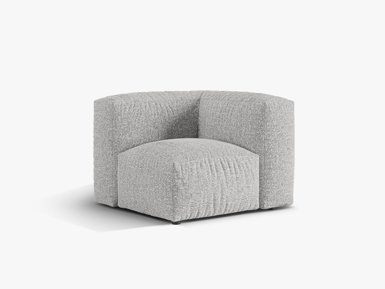 Micadoni Eckmodul Martina 1-Sitzer Klein Boucle Monet Silber