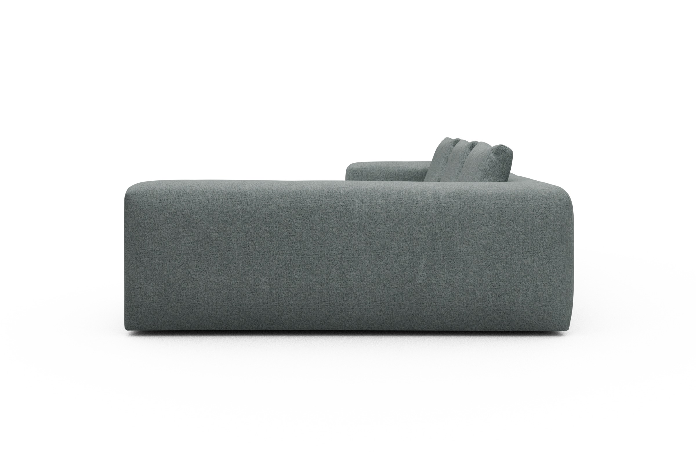 Ecksofa Fred 2x 2,5-Sitzer rechts offen Casone-Light-Mixed-Green