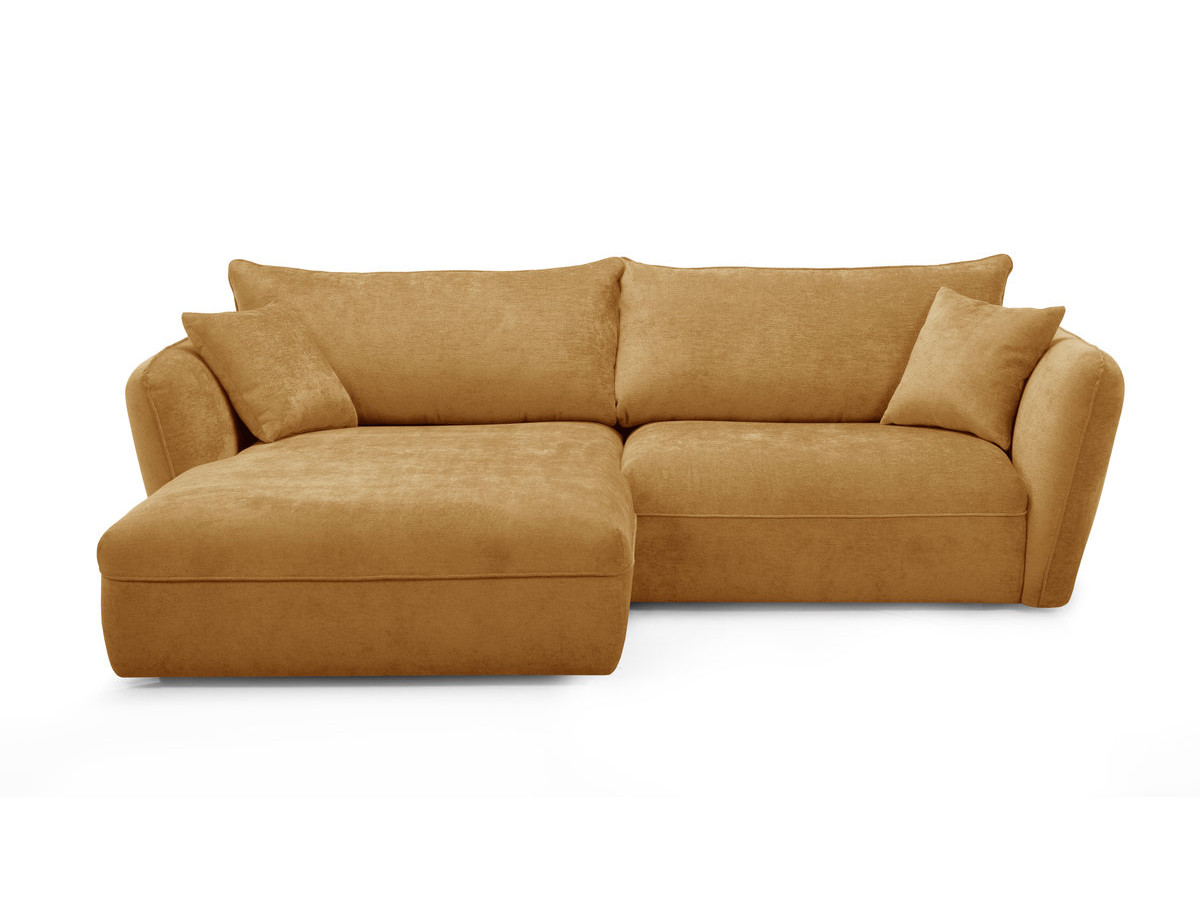 Bobochic Luigi Ecksofa Strukturstoff Gelb Ecke links