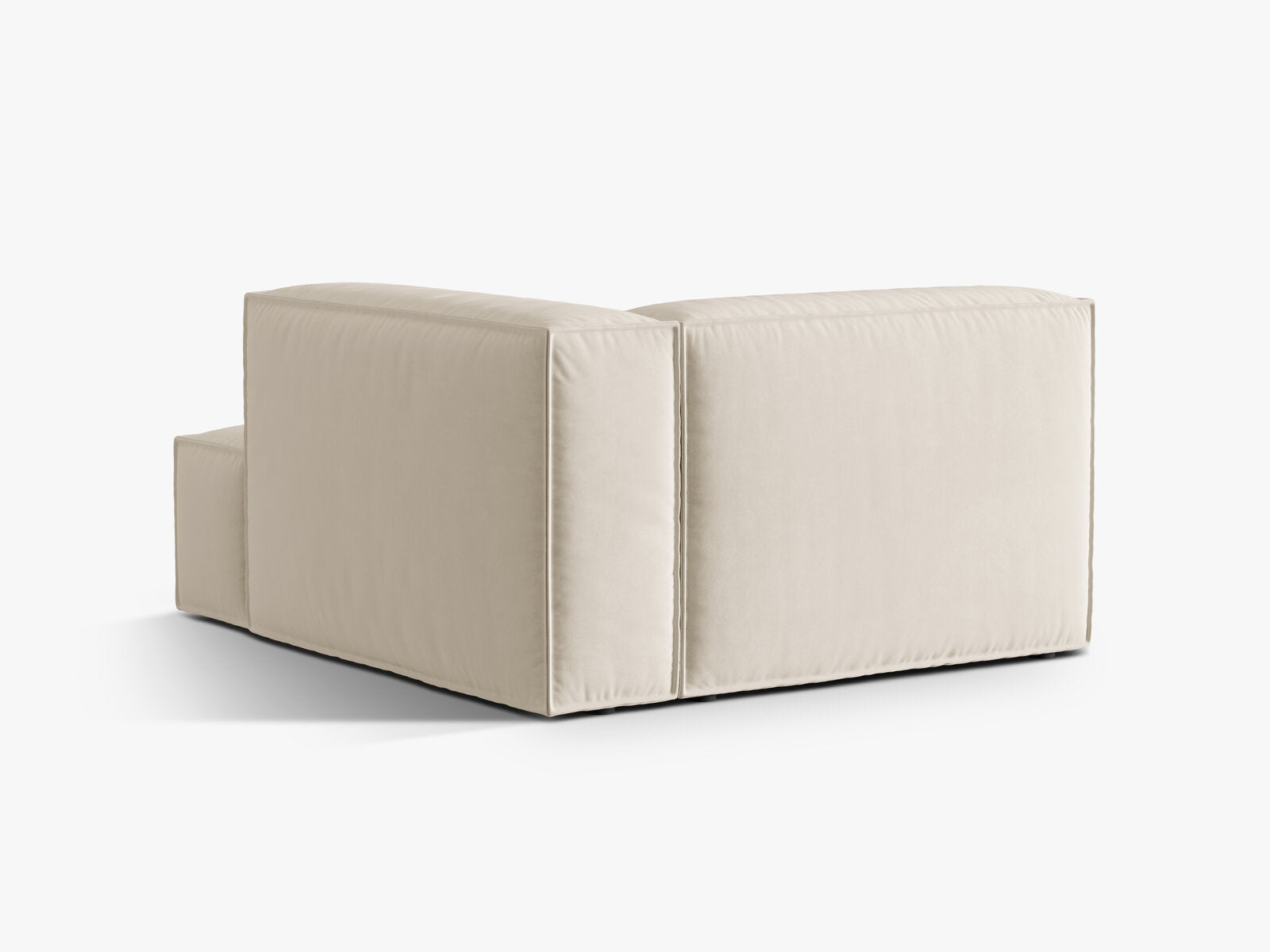 Micadoni Recamiere Nuria 1-Sitzer Rechts Samt Beige