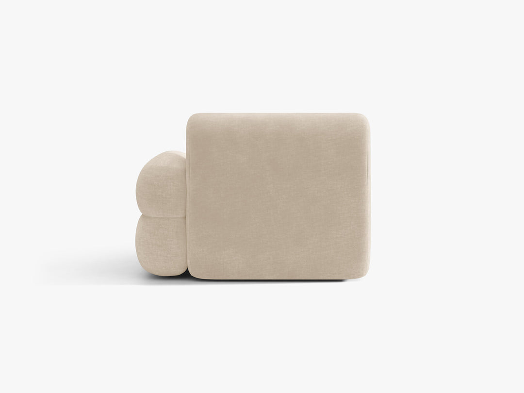 Micadoni Neo Chaiselongue Rechts Chenille Golden Helles Beige
