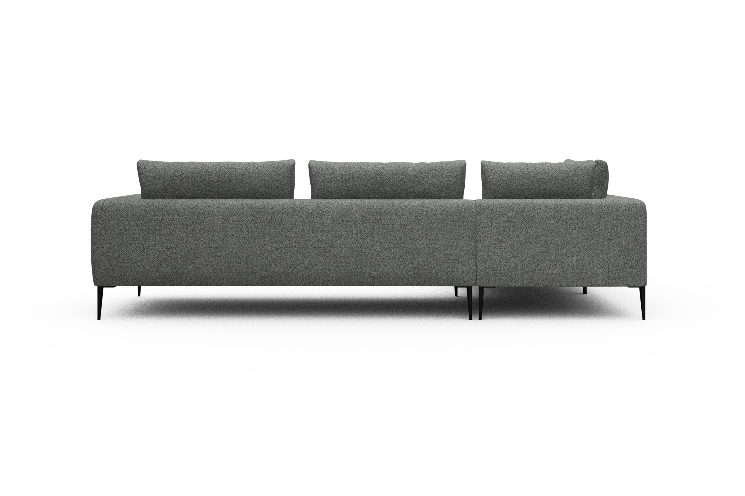 Ecksofa Paul Relax-Ecke rechts mit 3-Sitzer Vanora-Warm-Grey