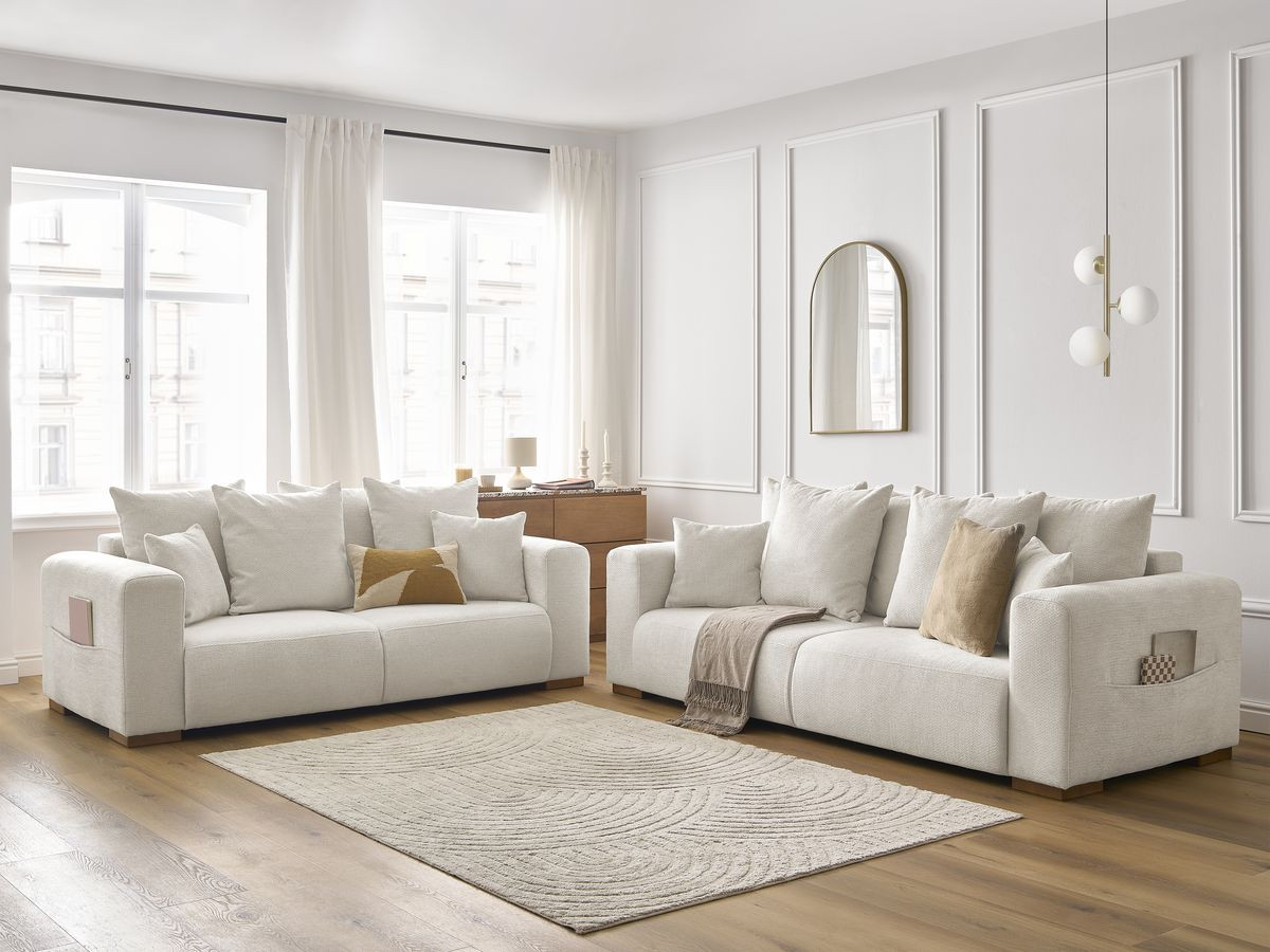 Bobochic Sidonie Sofa 5-Sitzer Melange-Stoff Beige