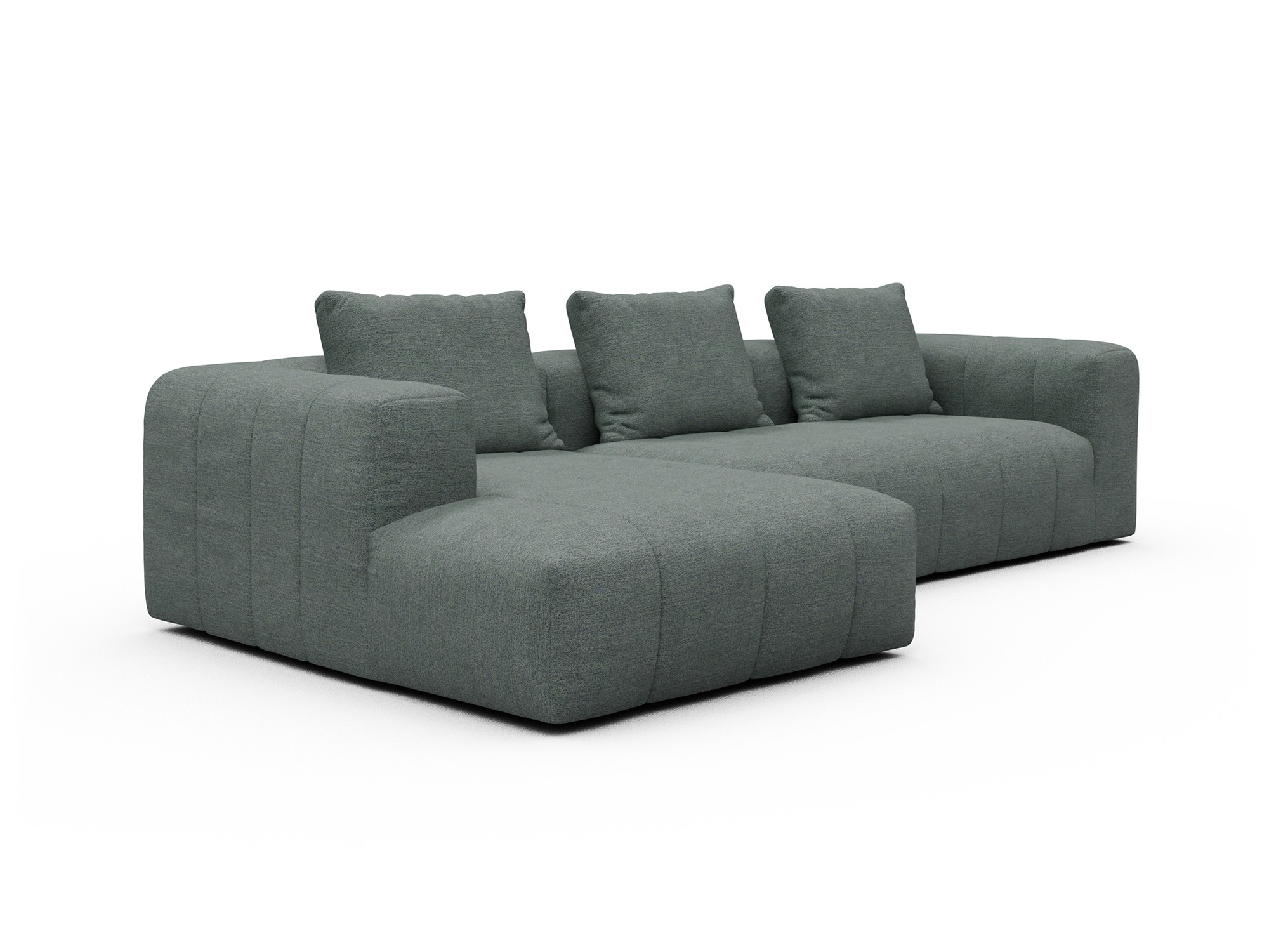 Hugo 2,5-Sitzer Armlehne rechts mit Chaiselongue Carreno-Ice-Blue moebelfaktor