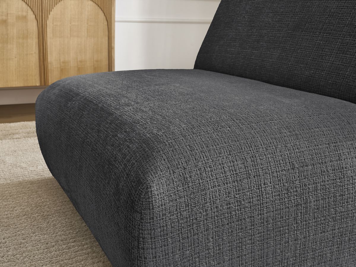 Bobochic Sirius Sofamodul 1-Sitzer Strukturstoff Schwarz