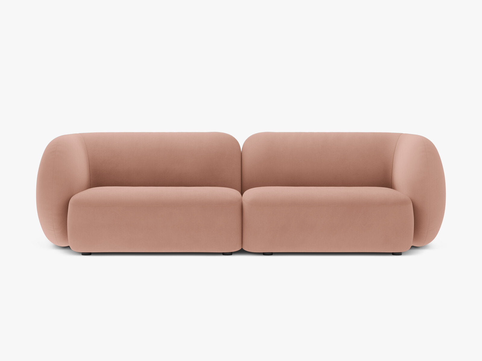 Micadoni Sofa Kate 4-Sitzer Samt Rosa