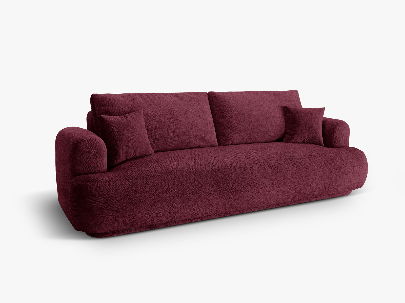 Micadoni Ella Sofa Mit Bettfunktion Und Stauraum Strukturierter Stoff Sorella Burgundfarben