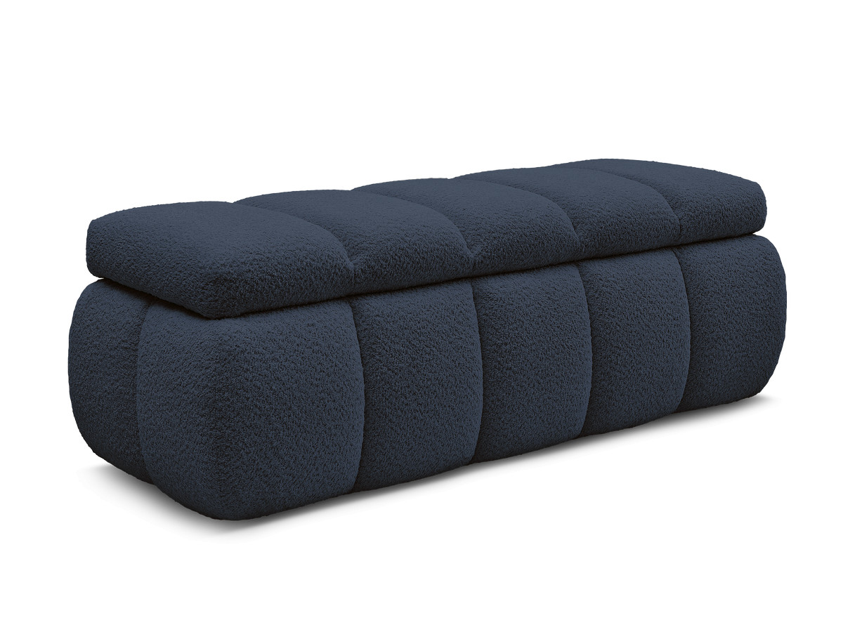Bobochic Denali Bettbank 146 × 56 cm Bouclé-Stoff Dunkelblau