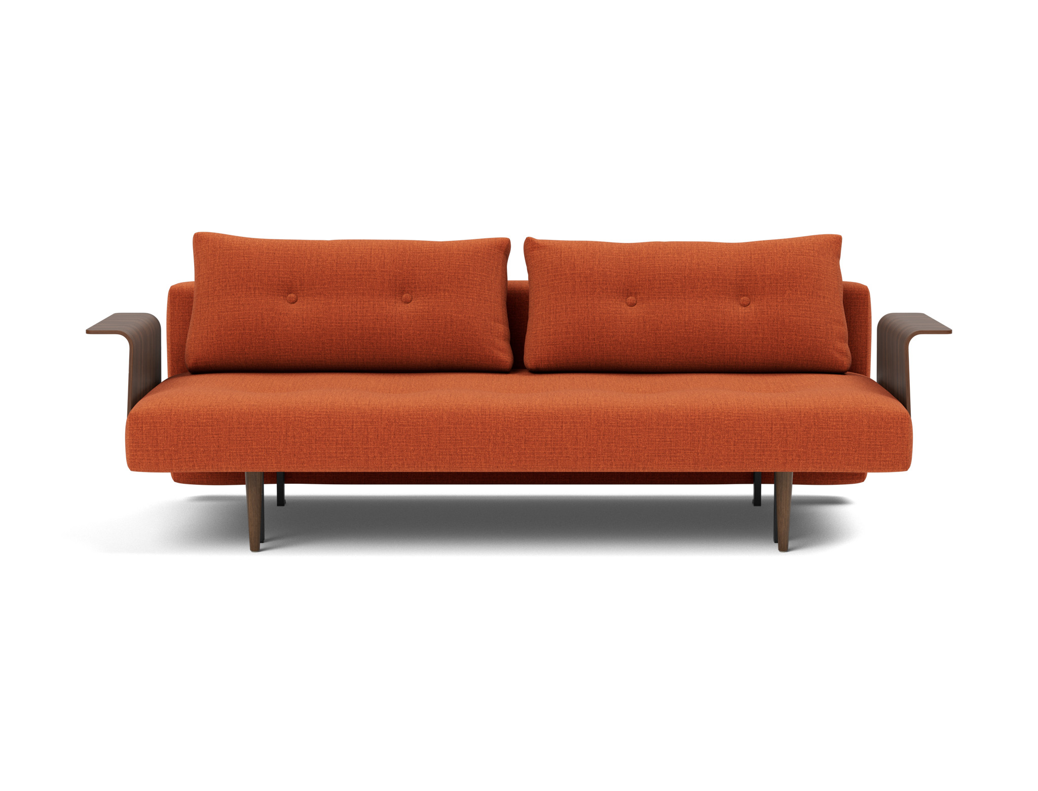 Schlafsofa Recast mit Armlehnen Chenille Esina 412-Rust-Orange