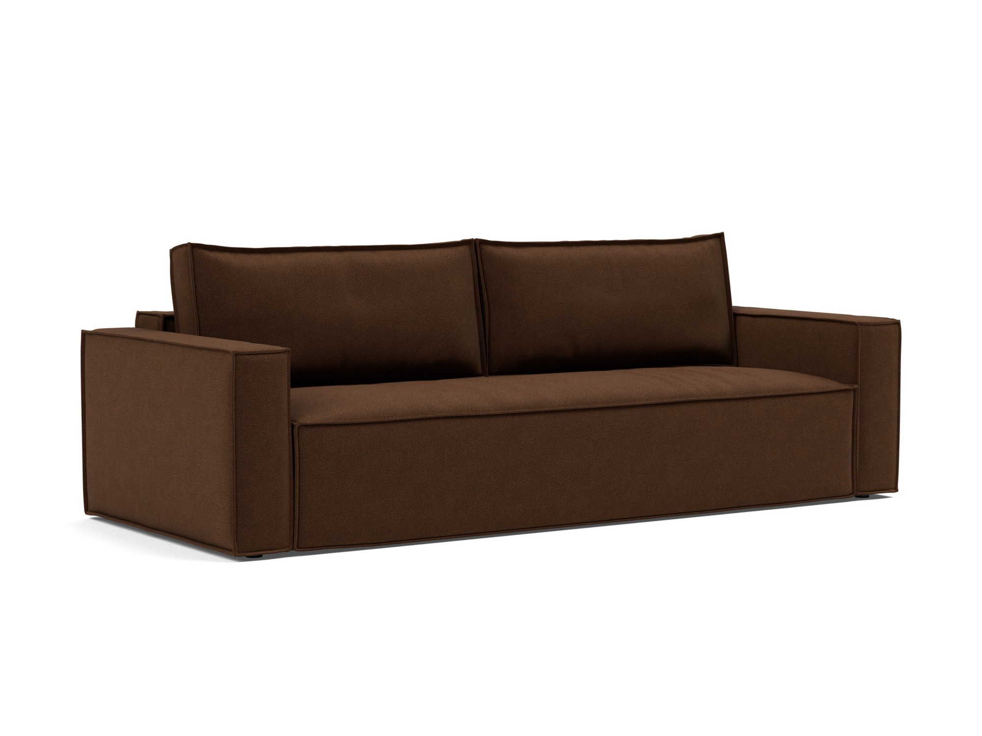 Schlafsofa Newilla Strukturierter Stoff Taura 359-Cappuccino