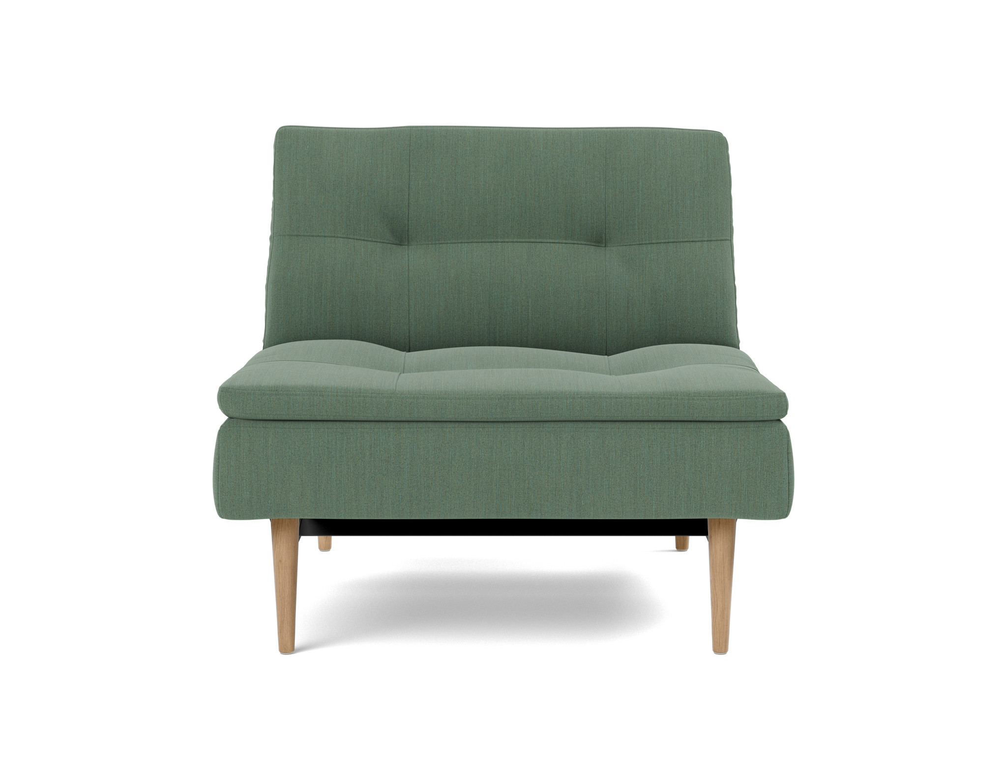 Sessel Dublexo Flachgewebe Elegance 518-Green Beine Styletto Eiche hell