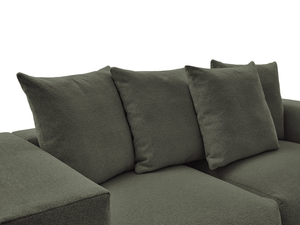 Bobochic Voltaire Sofa 3-Sitzer 248 × 100 cm Melange-Stoff Grün