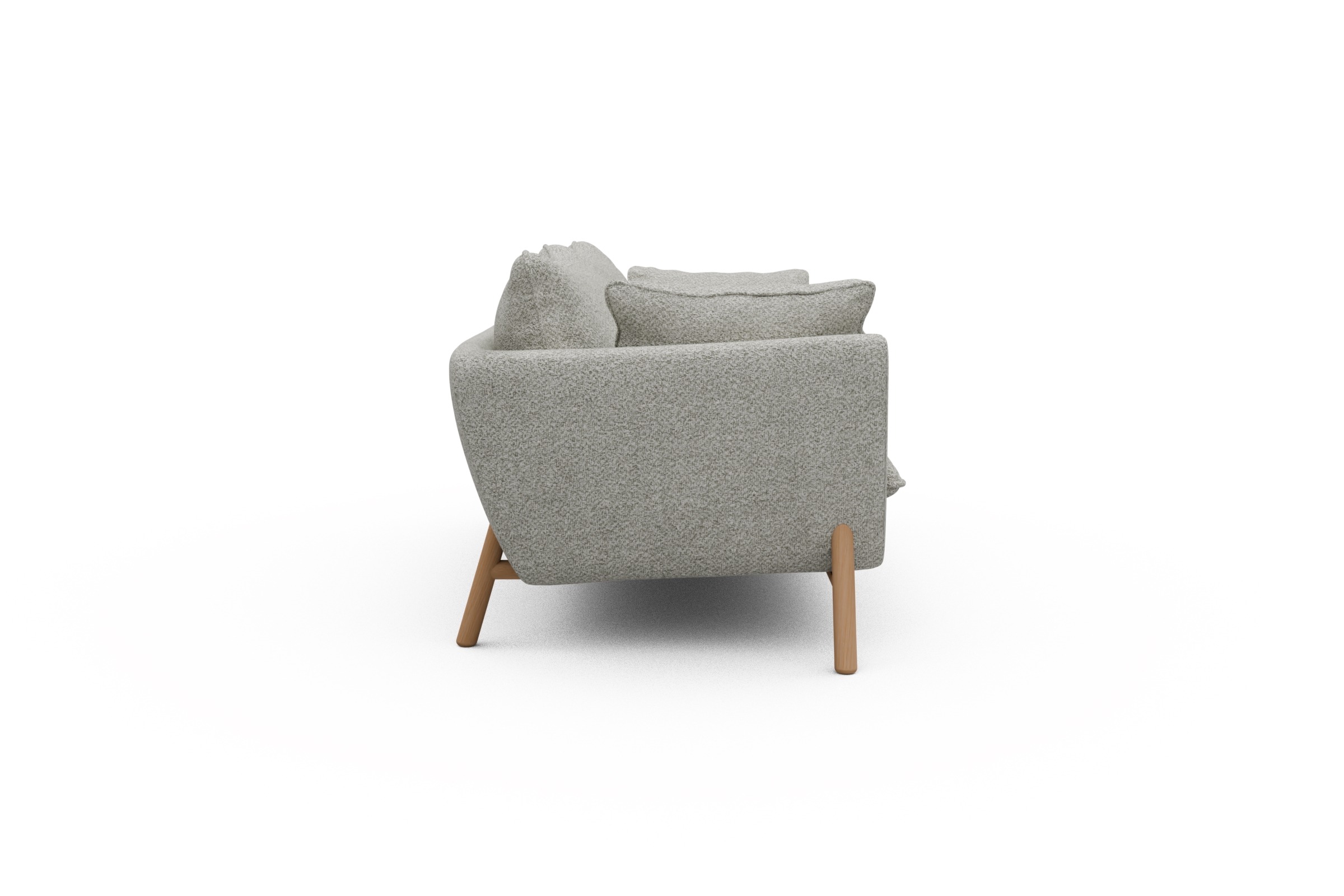 Sofa Emil PREMIUM 2-Sitzer Beinfarbe Eiche Natur Vanora-Warm-Sand