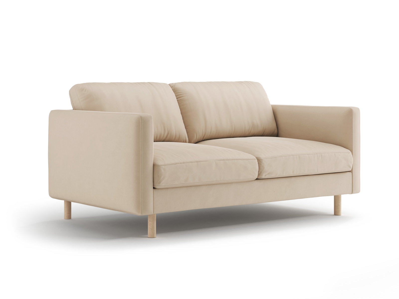Micadoni Sofa Eden 2-Sitzer Samt Nude