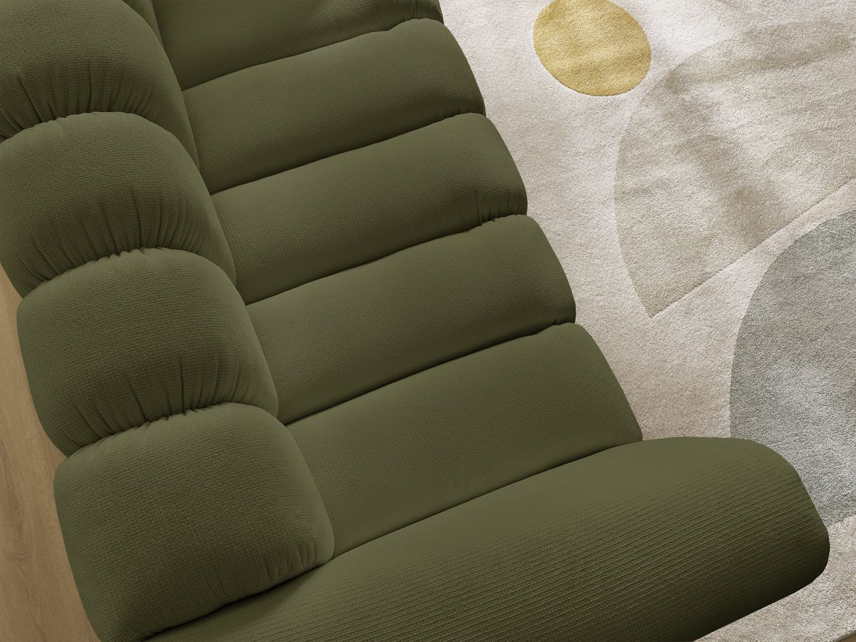 Bobochic Talia Sofa 3-Sitzer Melange-Stoff Grün