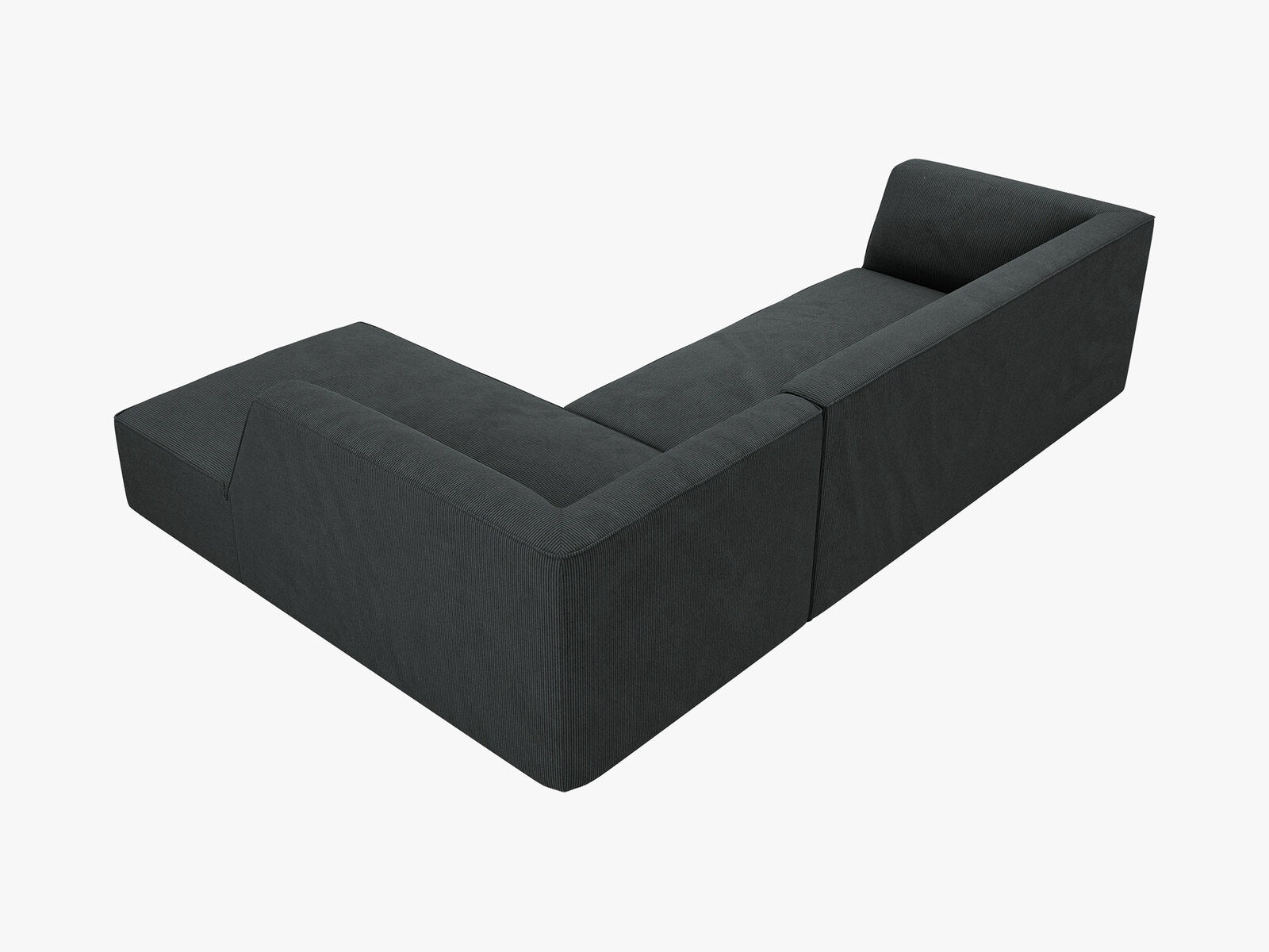 Micadoni 4-Sitzer Modular Sofa Ruby Rechts Kord Scala Schwarz