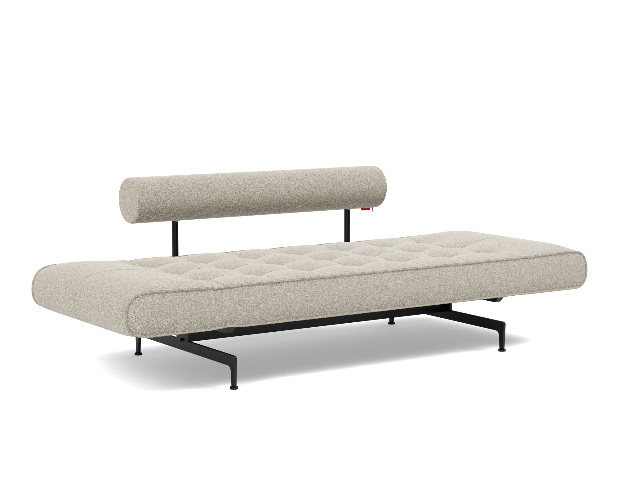 Tagesbett Ghia Boucle Skandi 539-Beige Beine Laser schwarz