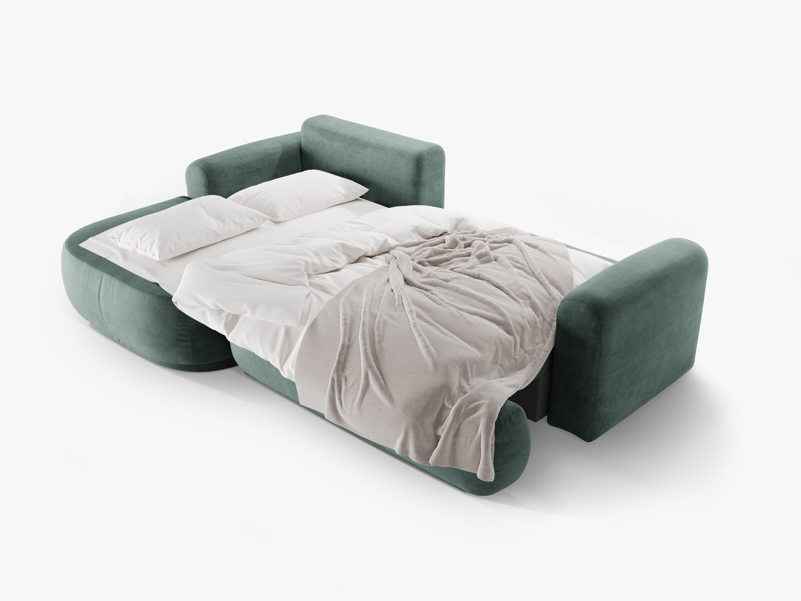 Micadoni Ella Ecksofa 5-Sitzer mit Schlaffunktion Links Samt Vogue Petrol