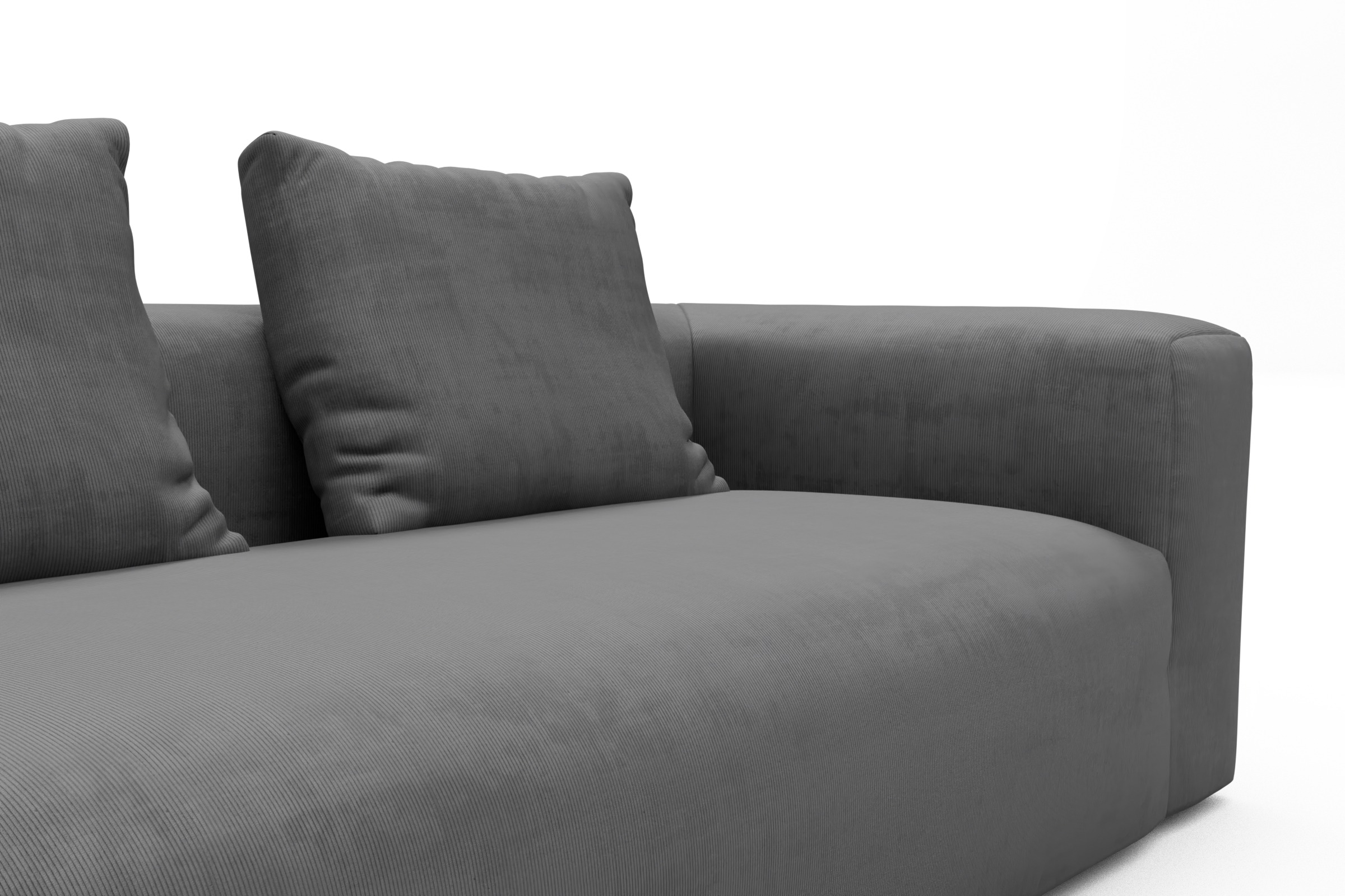Sofa Fred 3-Sitzer Cordufine-Grey