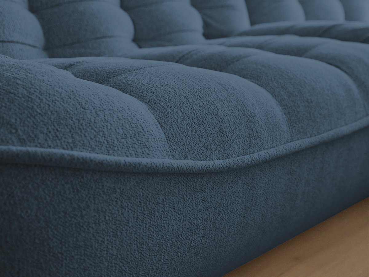 Bobochic Serena Sofamodul 2-Sitzer Melange-Stoff Blau