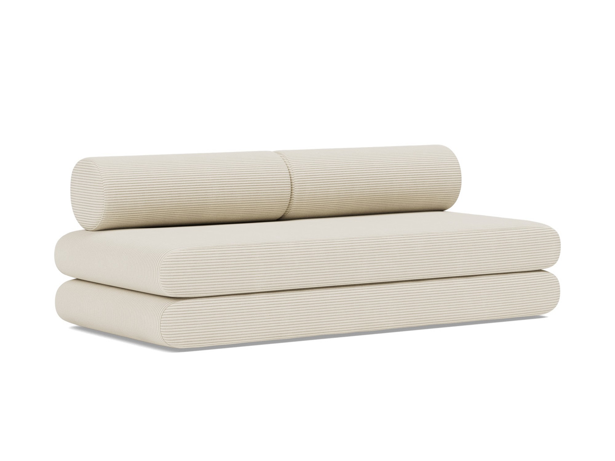 Tagesbett Circlus mit Rückenrollen Kord Corduroy 594-Ivory