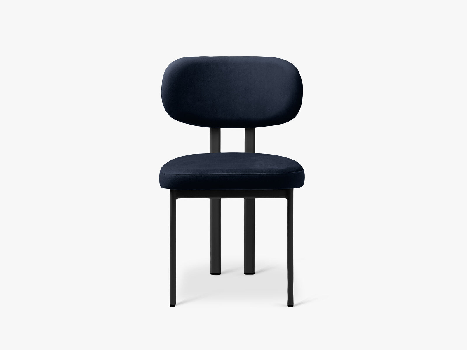 Micadoni Stuhl Sam Samt Magic Velvet Schwarz Metall Schwarz