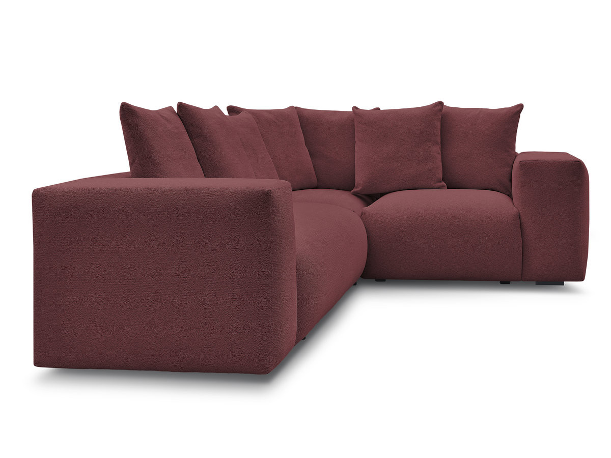 Bobochic Voltaire Ecksofa 268 × 214 cm Melange-Stoff Rot Ecke rechts