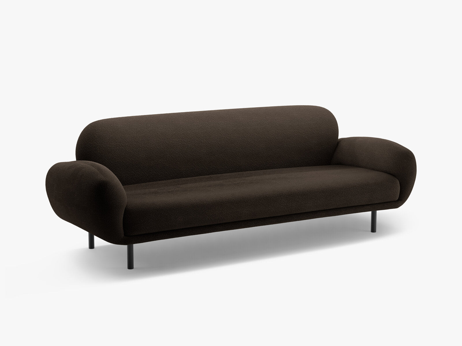 Micadoni Sofa Poppy 3-Sitzer Boucle Baloo Braun