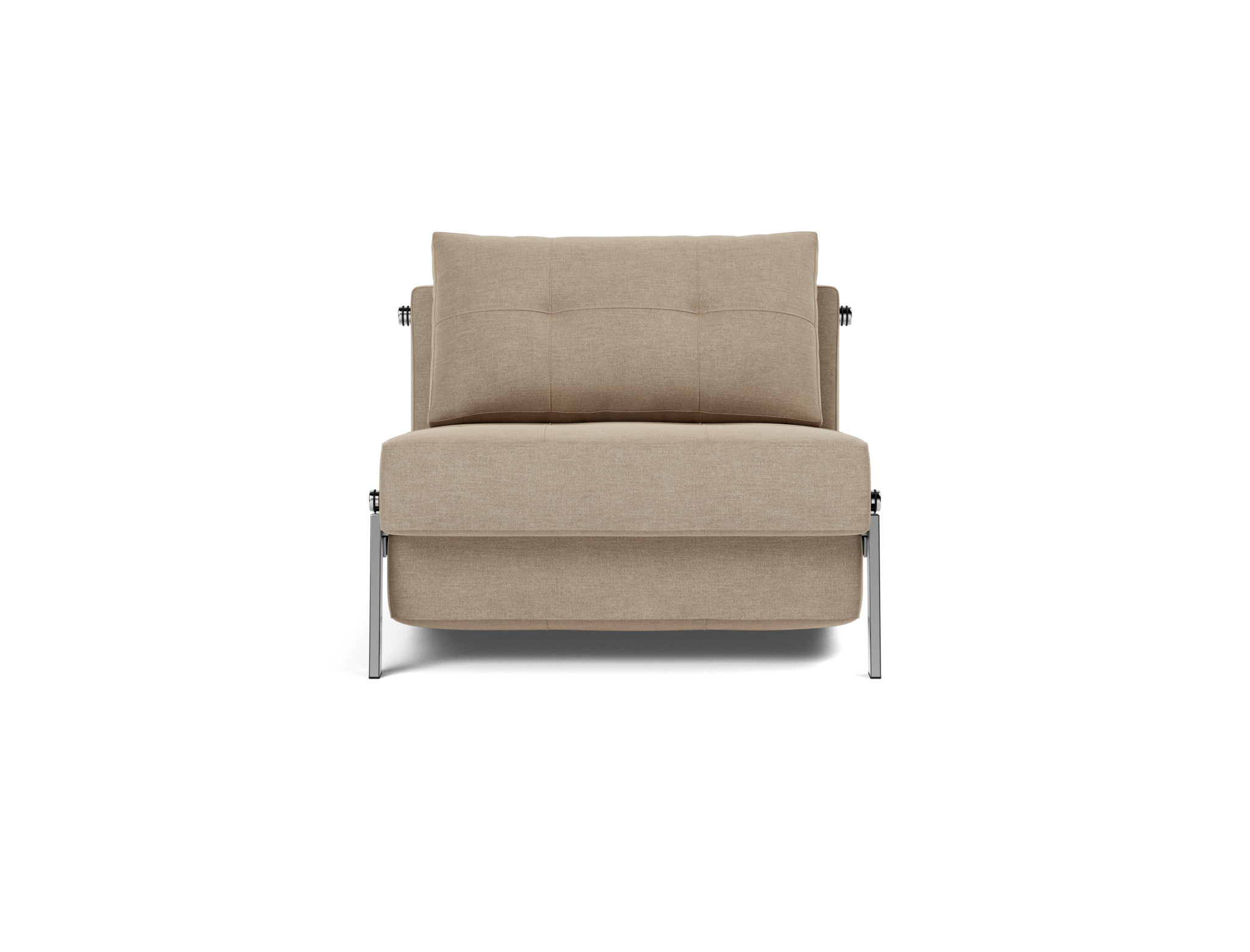 Schlafsessel Cubed 90 Flachgewebe Phobos 587-Mocha Beine Chrom