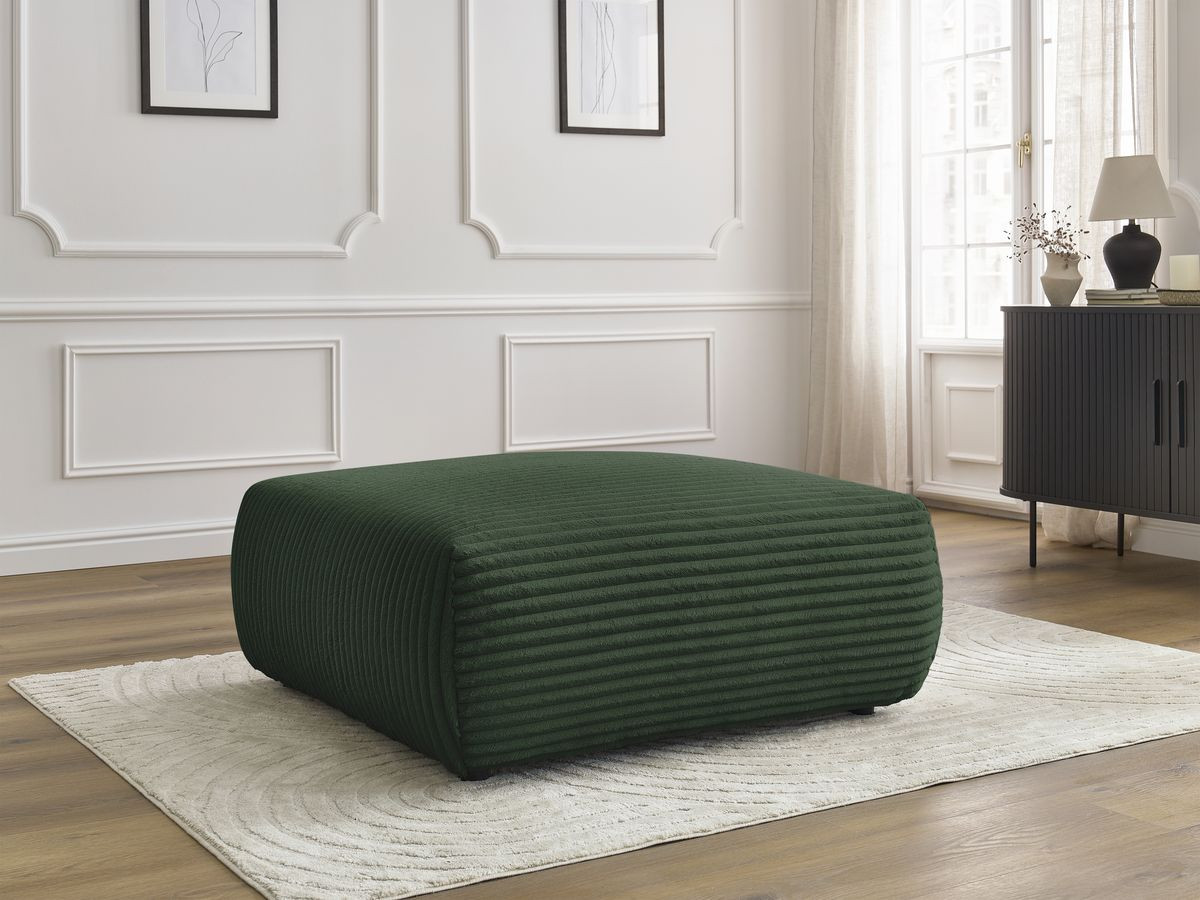Bobochic Lucien Pouf Breitcord weich Grün