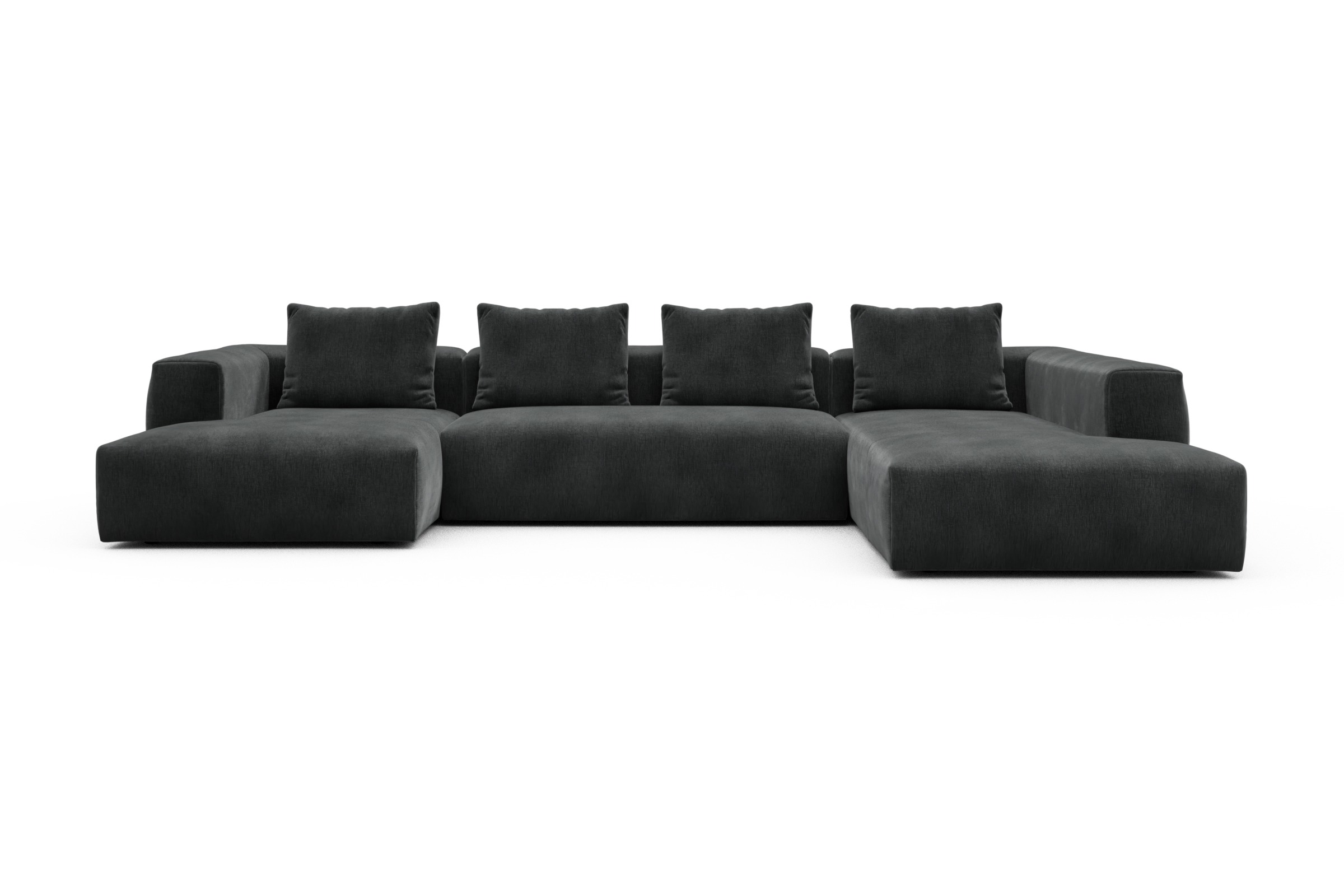 Skandi Home Wohnlandschaft Fred Relax-Ecke rechts mit 2-Sitzer und Chaiselongue links Smooth-Deep-Warm-Grey moebelfaktor
