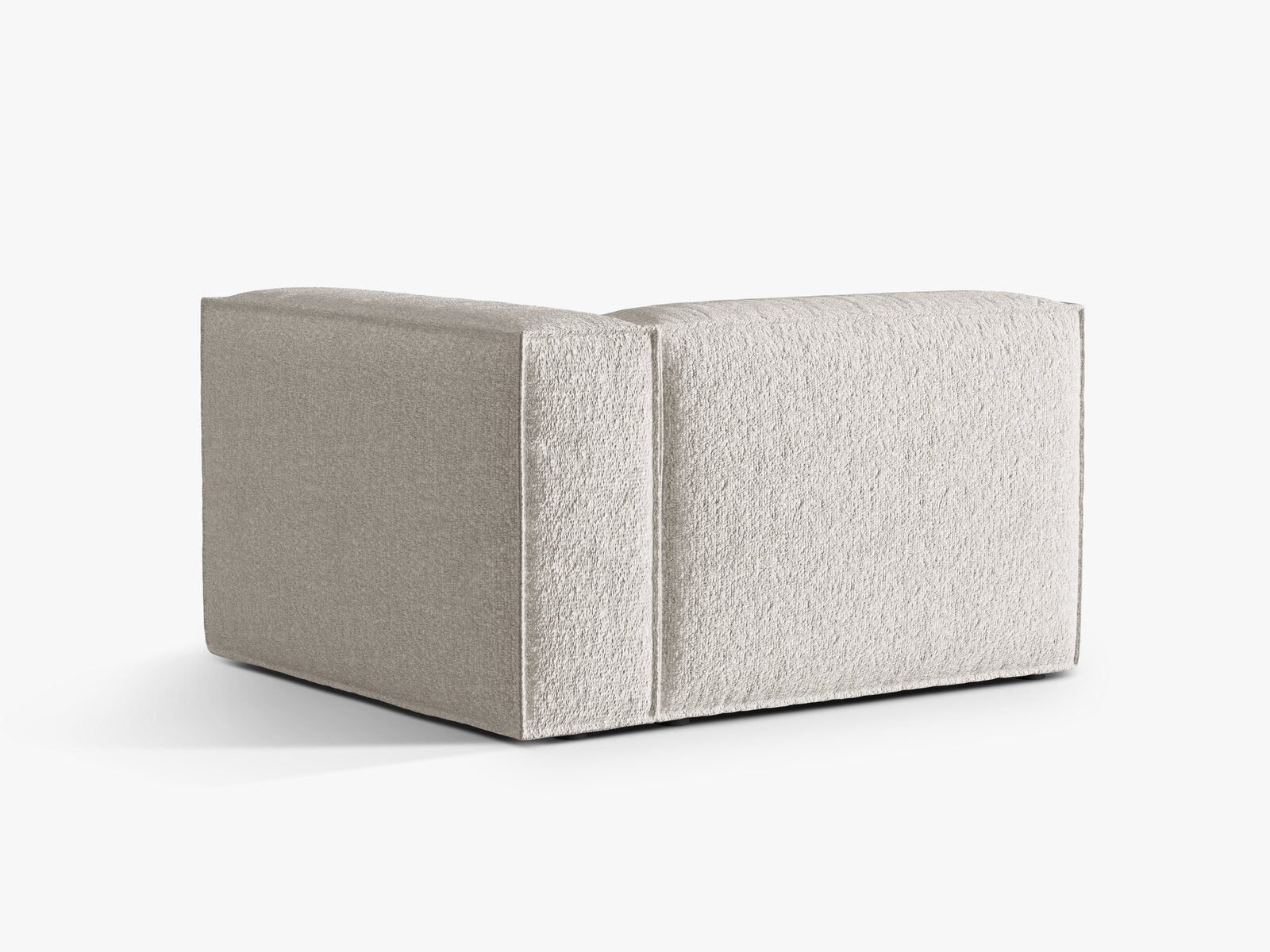 Micadoni Eckmodul Groß Nuria 1-Sitzer Rechts Boucle Grau Beige Melange