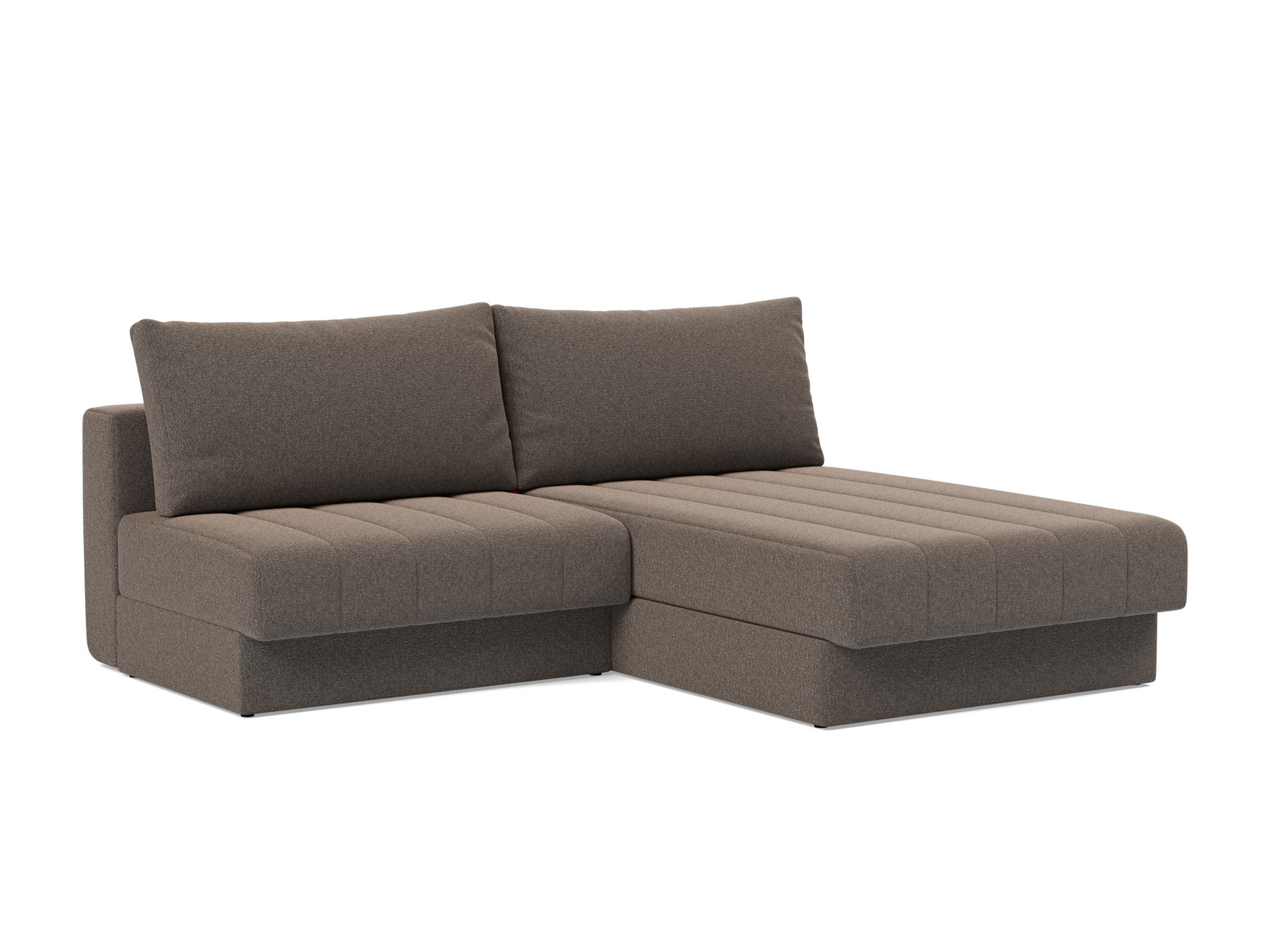 Schlafsofa Akello mit Chaiselongue Boucle Skandi 530-Taupe