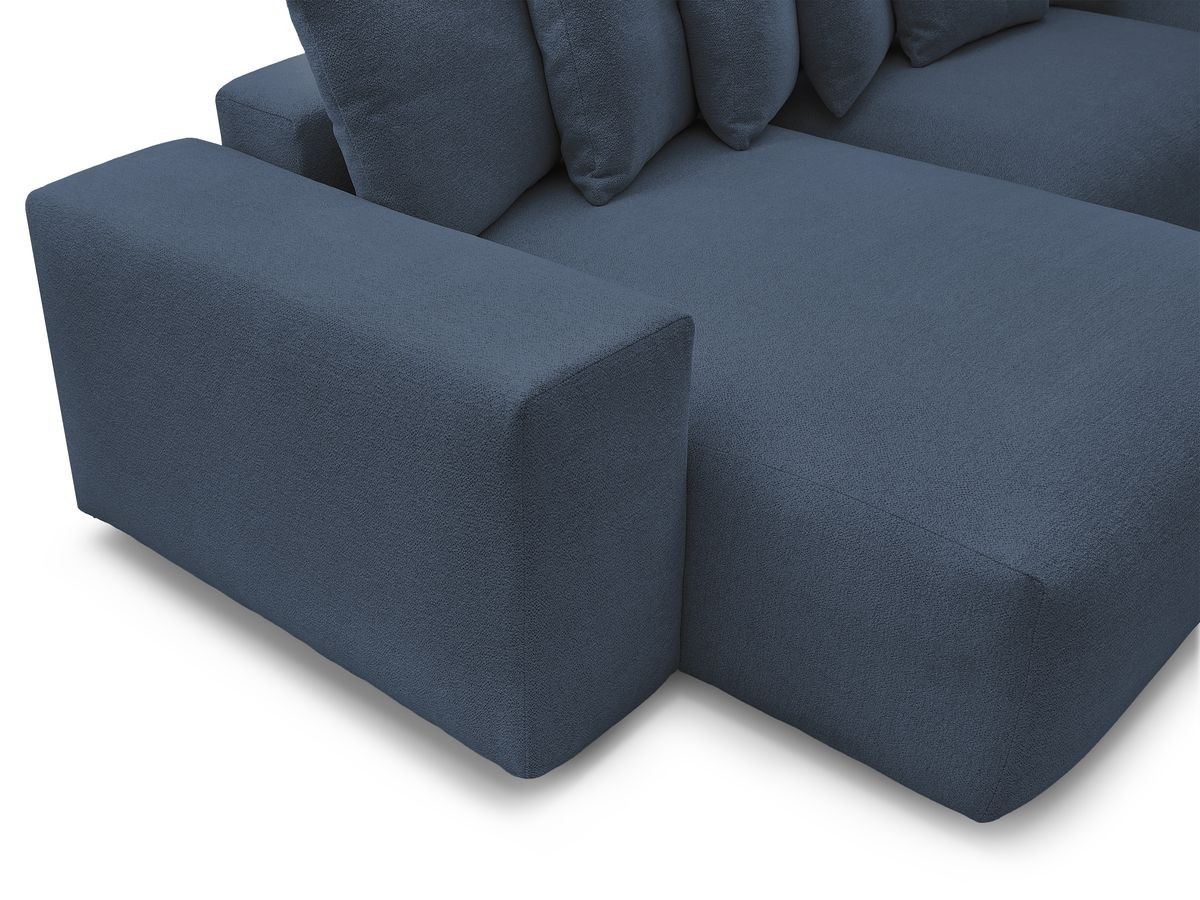 Bobochic Voltaire Wohnlandschaft 420 × 174 cm Melange-Stoff Dunkelblau