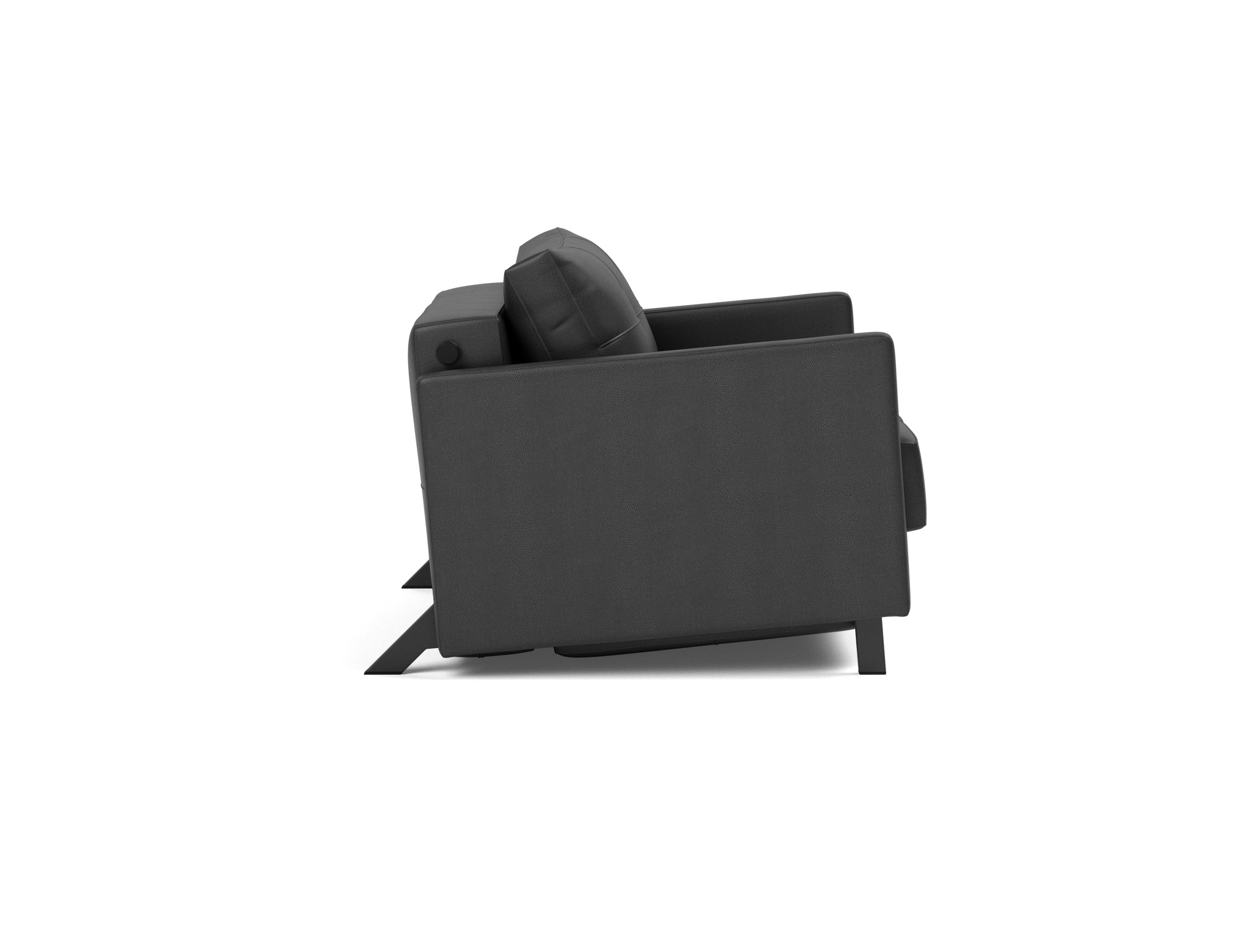 Schlafsessel Cubed 90 mit Armlehnen Lederoptik Faunal 550-Black