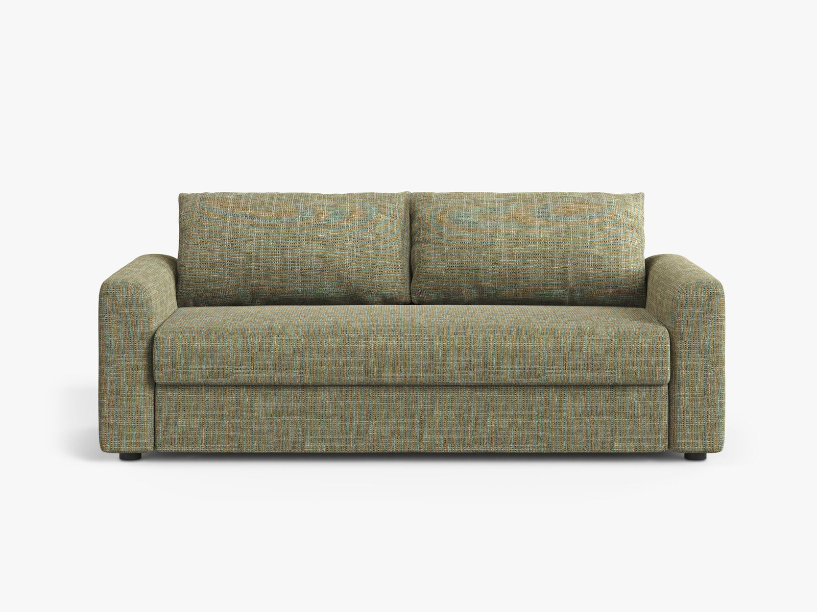 Micadoni Sofa mit Schlaffunktion David 3-Sitzer Strukturierter Stoff Baltimore Olive