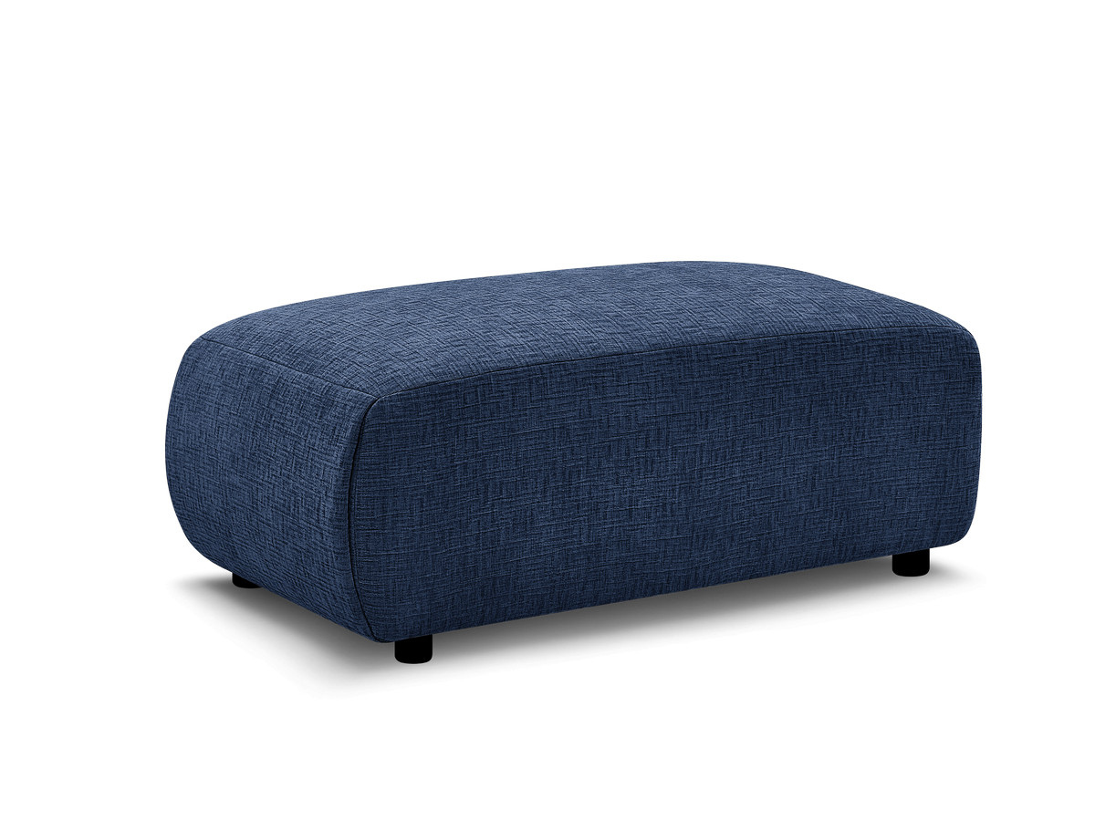 Bobochic Jana Pouf 63 × 114 cm Strukturstoff Dunkelblau