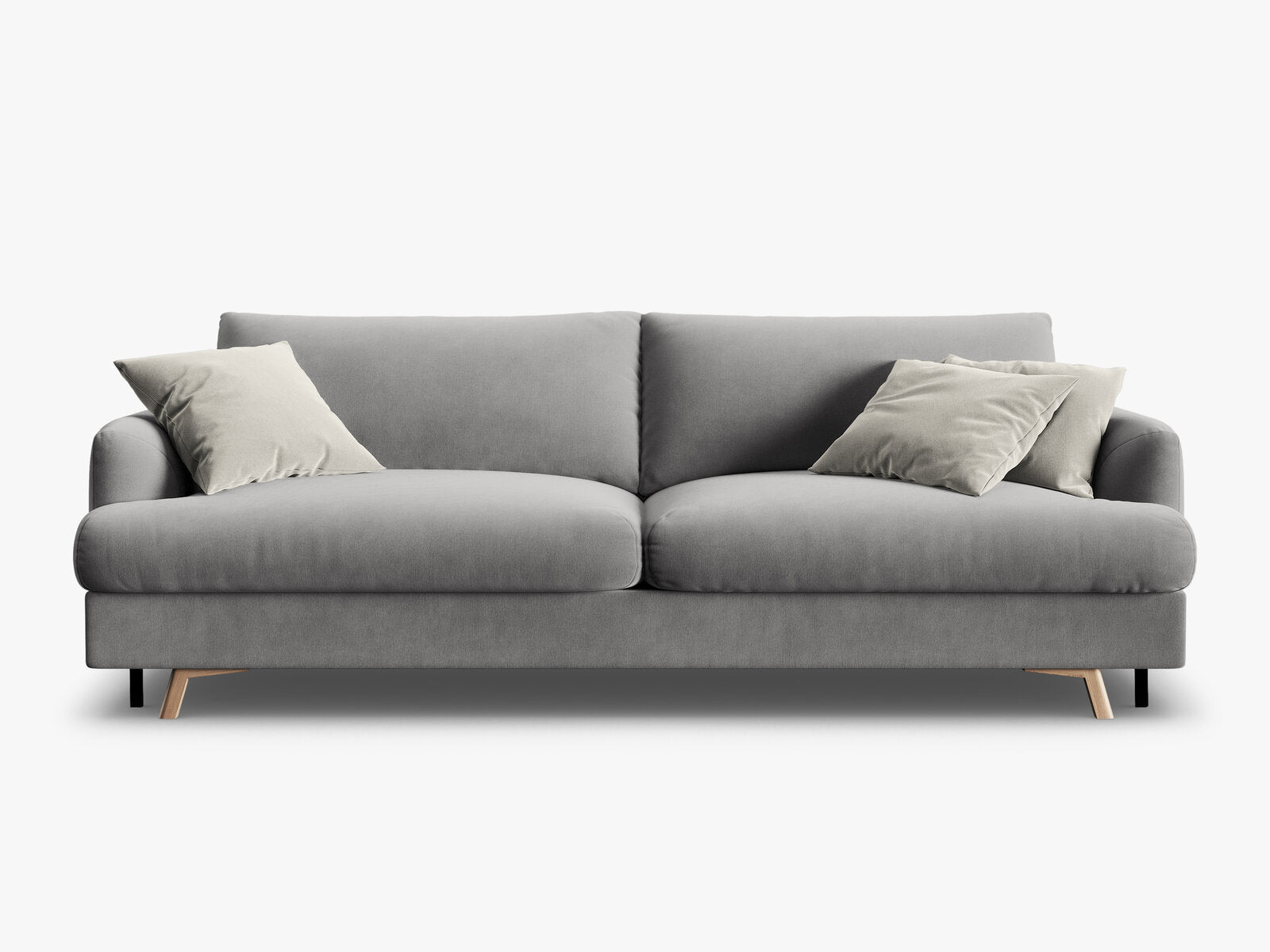 Micadoni Naomi Sofa Mit Bettfunktion Und Stauraum Samt Salvador Grau