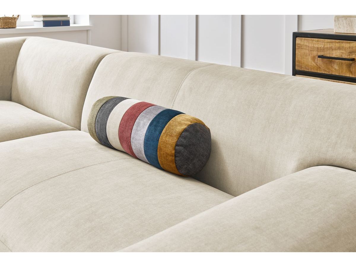 Bobochic Lavena Ecksofa 312 × 220 cm Samt Beige Ecke links