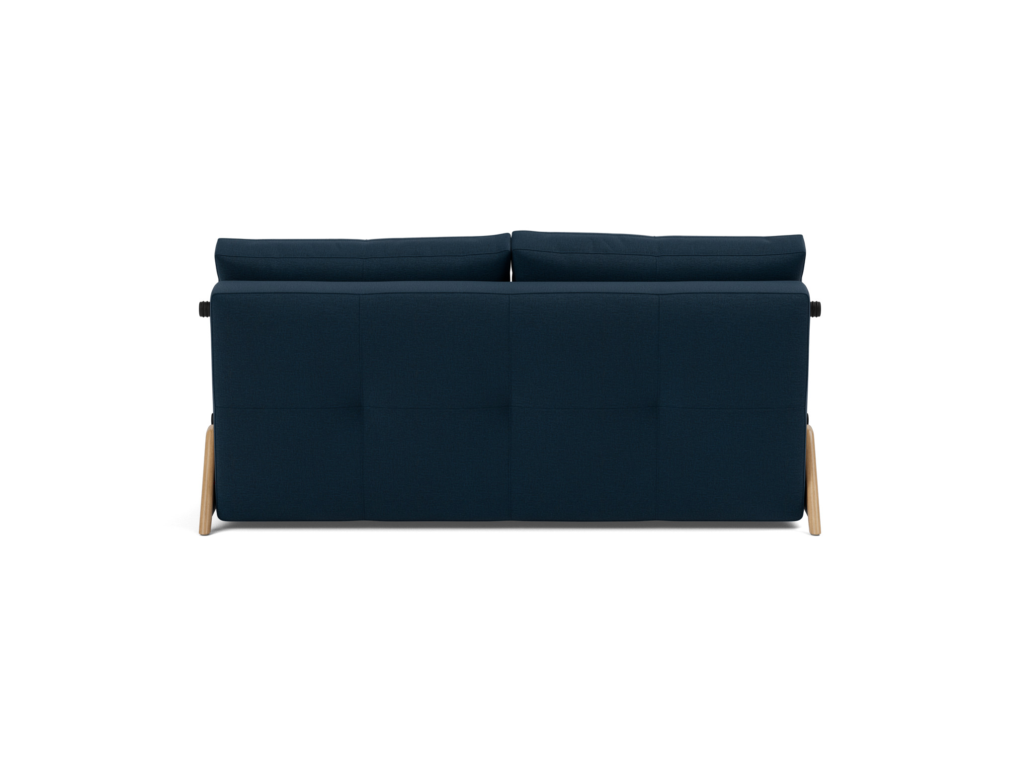 Schlafsofa Cubed 160 Flachgewebe Mixed Dance 528-Blue Beine Eiche