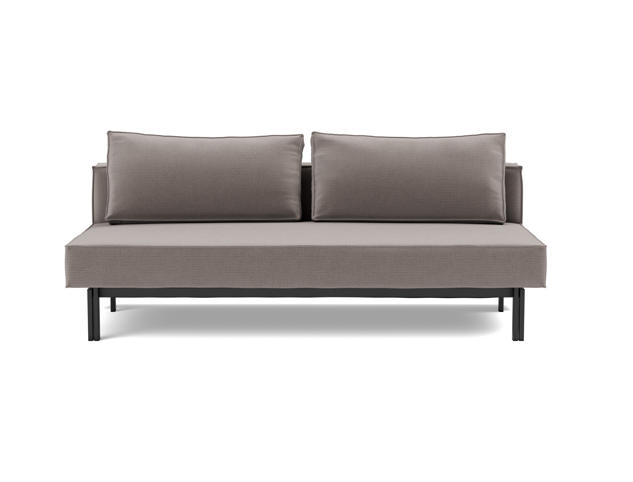 Schlafsofa Sly Chenille Esina 418-Truffle Beine Schwarzes Metall
