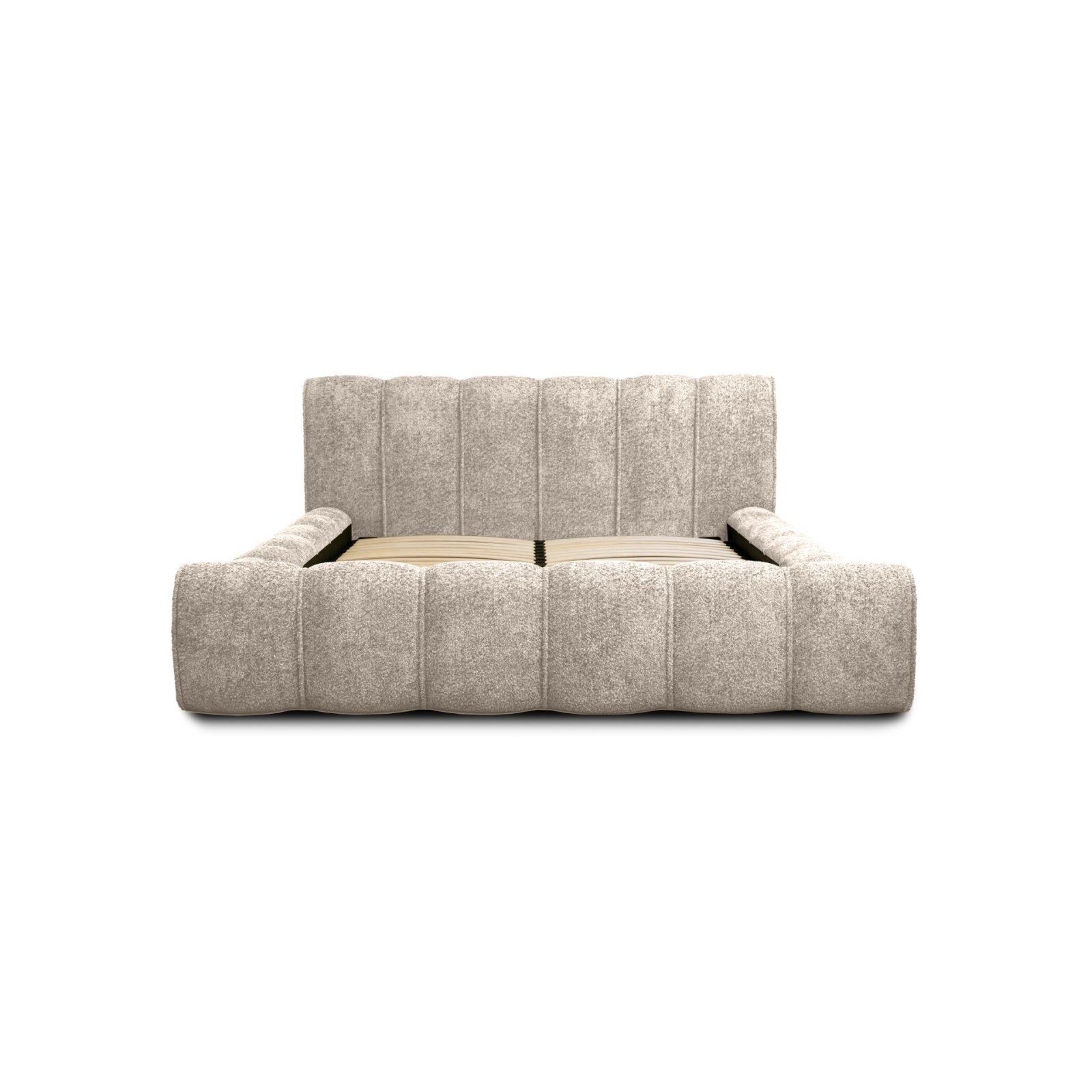 Polsterbett Belio Chenille 140x200 mit Metallrahmen Venga 102