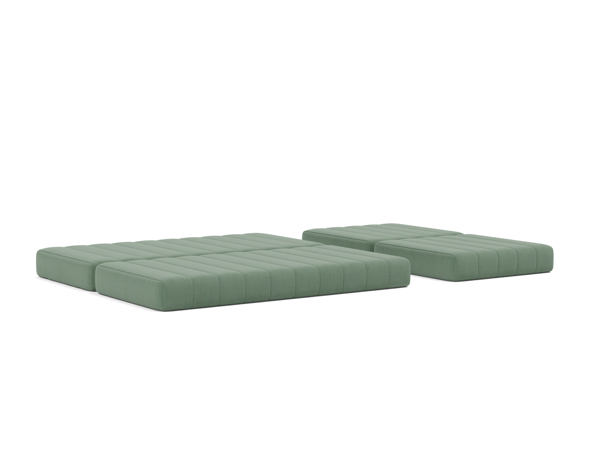 Schlafsofa CozyPad Grand mit Armlehnen Flachgewebe Elegance 518-Green