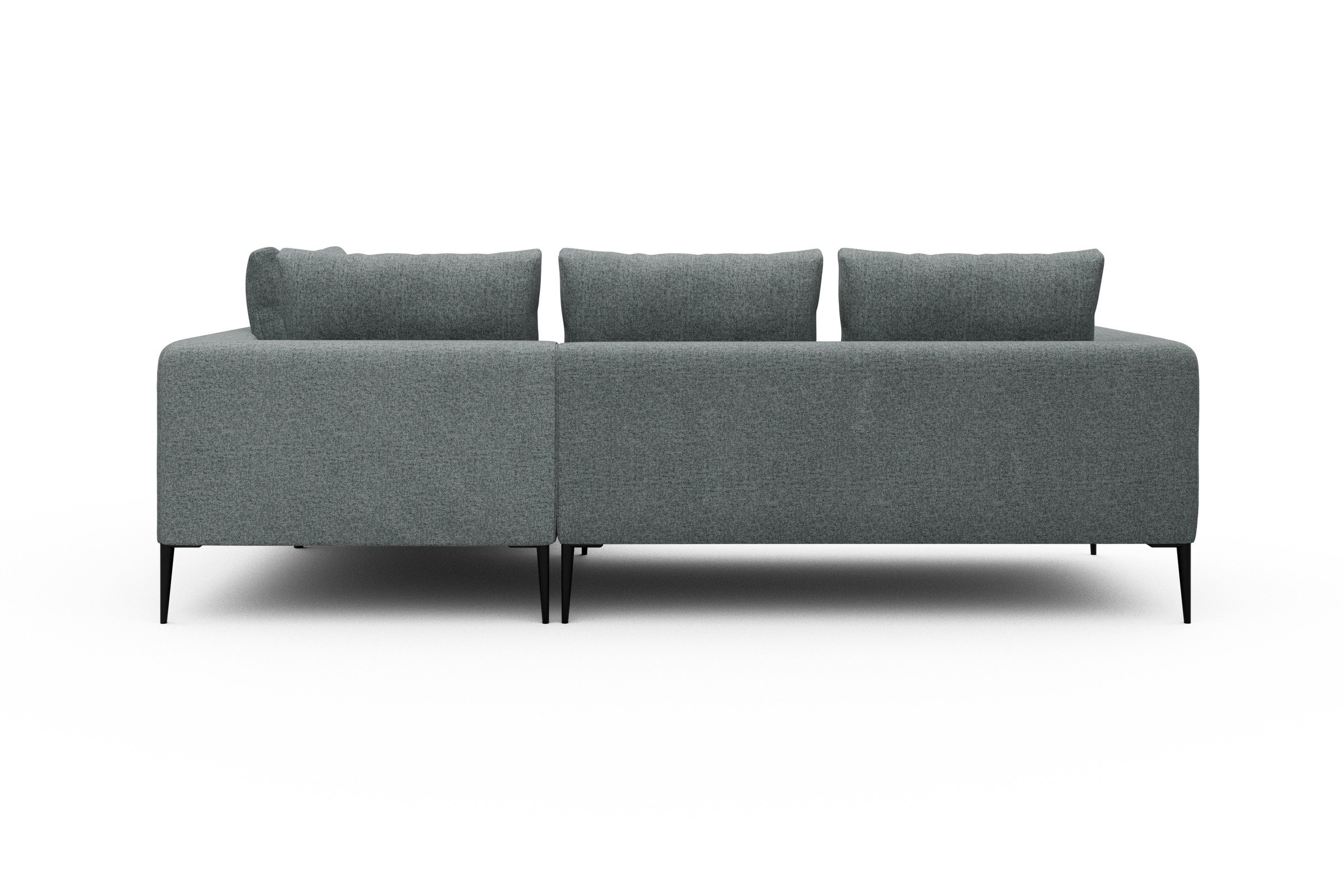 Ecksofa Paul Relax-Ecke rechts mit 2-Sitzer Casone-Light-Mixed-Green