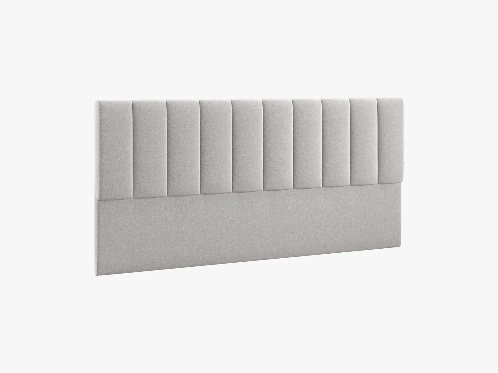 Micadoni Marl Samtiger Kopfteil 140 cm (H 95 cm) Chenille Eden Hellgrau 200x95