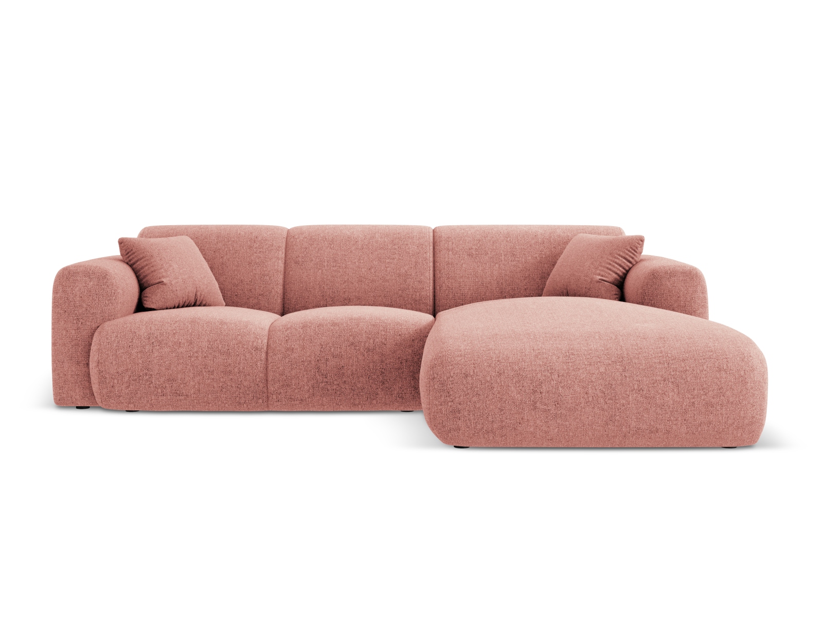 Cosmopolitan Design Ecksofa Nolio 4-Sitzer Chenille Haga Rosa Rechts