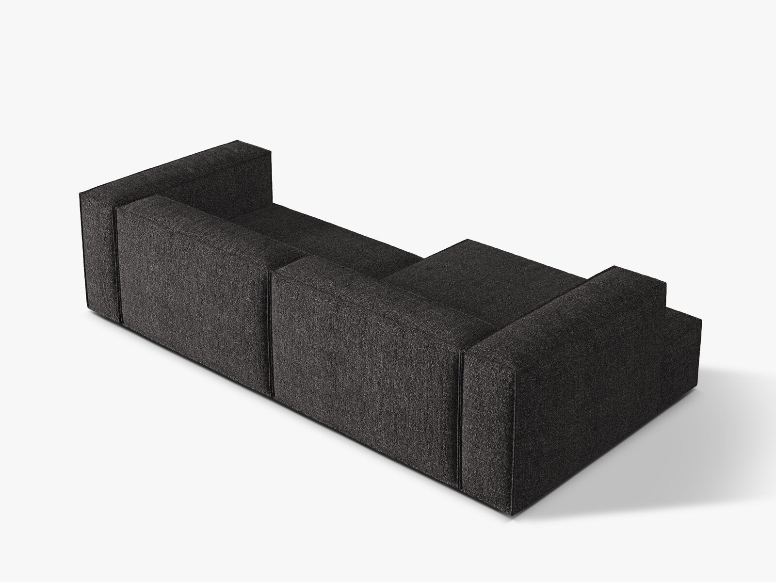 Micadoni Ecksofa Nuria 4-Sitzer Links Boucle Anthrazit