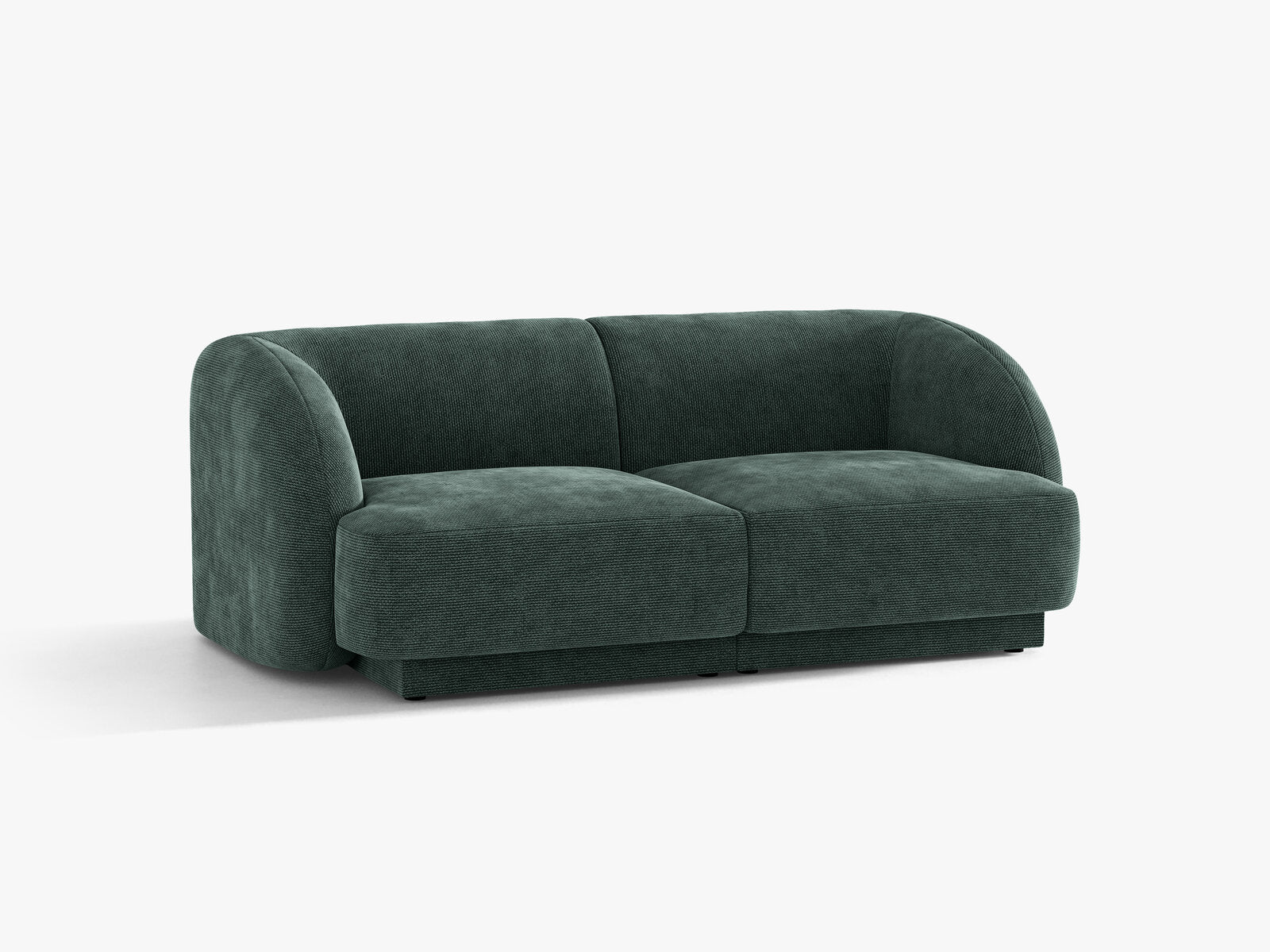 Micadoni Sofa Miley 2-Sitzer Chenille Haga Petrol